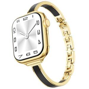 NEW Gold/Black Slim Elegant Fashion Apple Watch Band